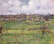 View of Bazincourt, Camille Pissarro
